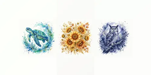 Luminous Watercolor Sublimation Clipart generated by gemini-image