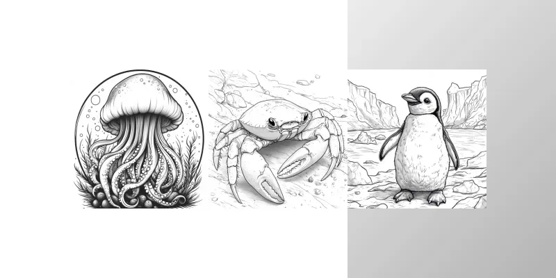 Ocean Animals Coloring generated by undefined