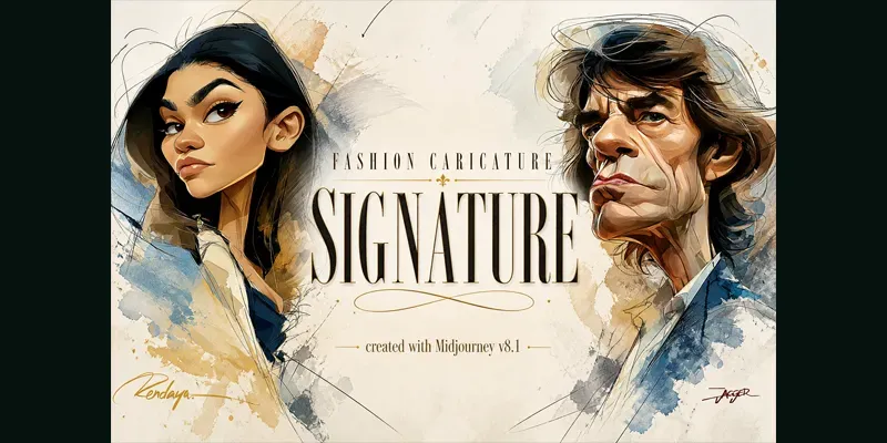 Fashion Caricature Signatures generated by undefined