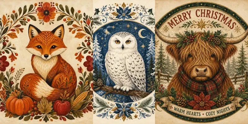 Folk Art Collection Illustrators generated by undefined