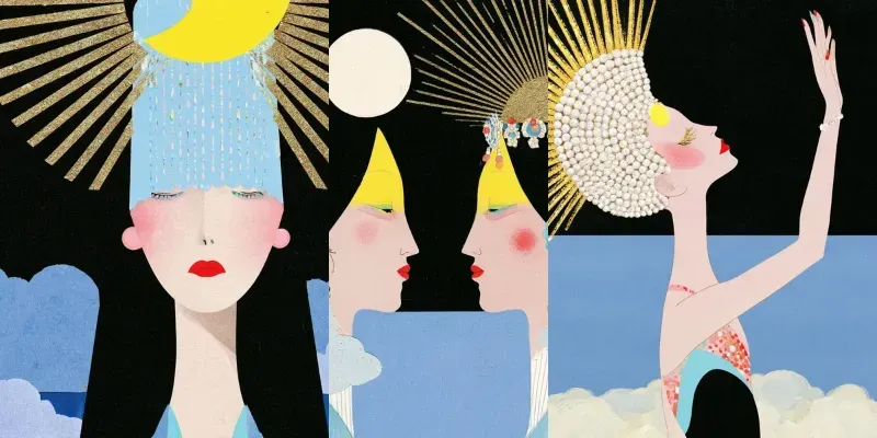 Art Deco Celestial Portraits