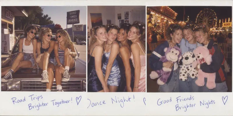 90s Friendship Instant Photo Snapshots
