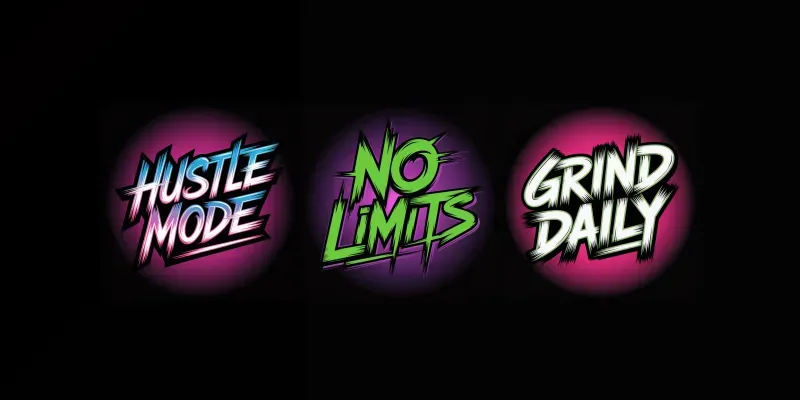 Neon Streetwear Type Graphic Posters generated by undefined