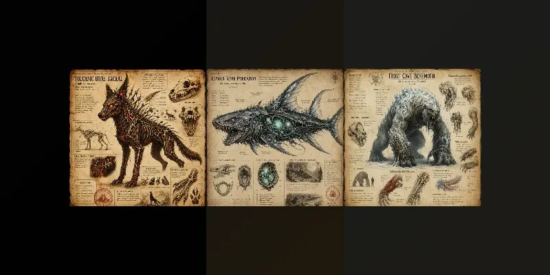 Vintage Cryptid Anatomy Posters generated by undefined