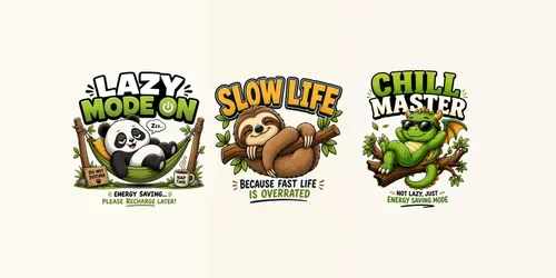 Cute Mascot Funny Tshirt Design Packs generated by chatgpt-image