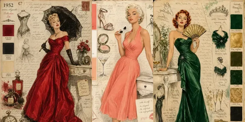 Vintage Fashion Mood Board Designs generated by undefined
