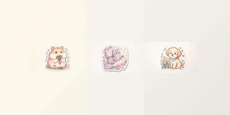 Pastel Pet Sticker Generator generated by undefined