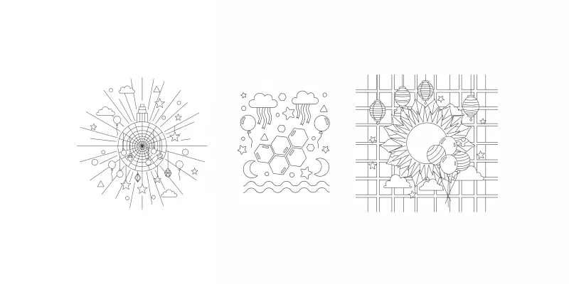 Simple Line Art Coloring generated by undefined