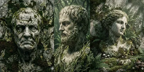 Botanical Classical Bust Portraits generated by gemini-image