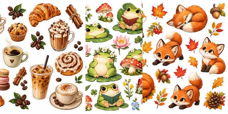 Cute Vinyl Sticker Sheets
