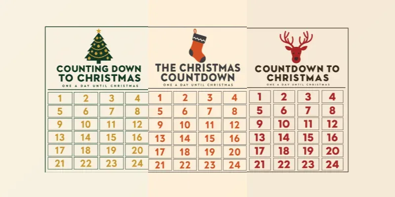 Christmas Advent Calendar Printables generated by undefined