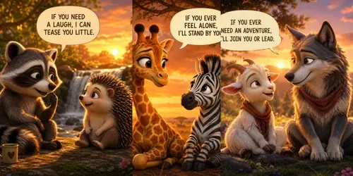 Heartwarming Animal Friendships generated by chatgpt-image