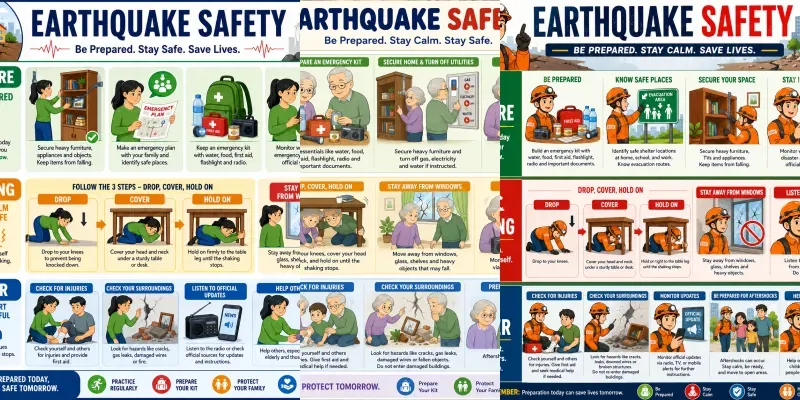 Earthquake Safety Infographic Packs generated by undefined