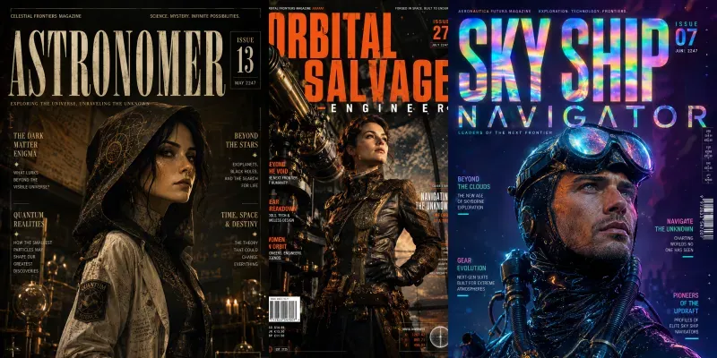 Futuristic Editorial Magazine Cover generated by undefined