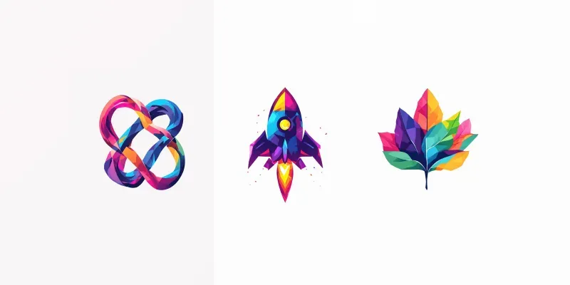 Vibrant Startup Logos Minimalist Vectors