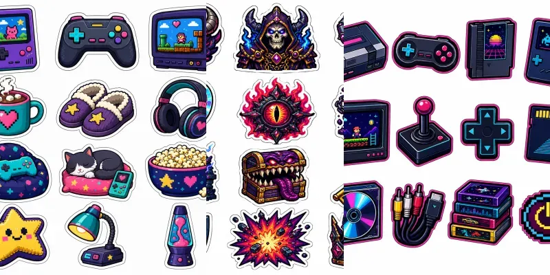 Retro Gamer Sticker Sheets generated by undefined