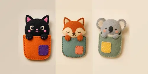 Handmade Felt Pocket Animals generated by chatgpt-image