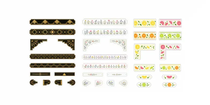 Deco Border Strip Sticker Sheets generated by undefined
