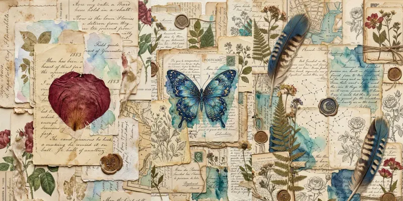 Vintage Ephemera Mixed Media Journals generated by undefined