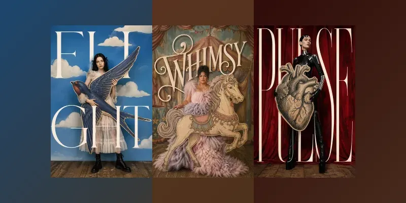 Surreal Cutout Fashion Poster Style generated by undefined