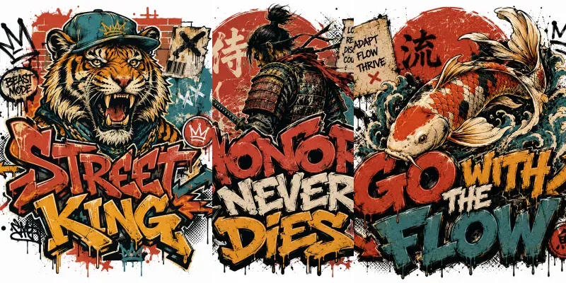 Neo Vintage Graffiti Tee Creators generated by undefined