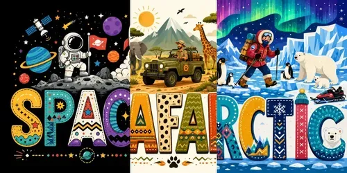 Playful Landmark Typography Packs generated by chatgpt-image