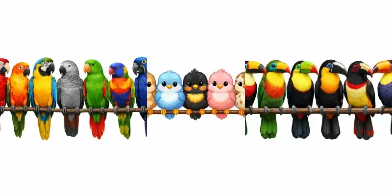 Colorful Bird Lineup Generator generated by undefined