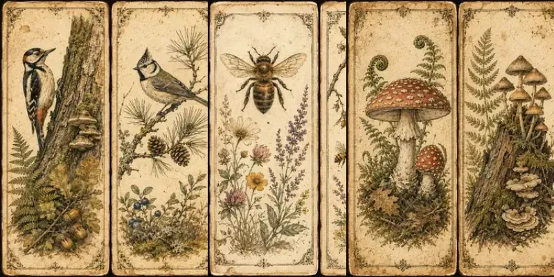 Vintage Natural History Specimen Panels generated by undefined