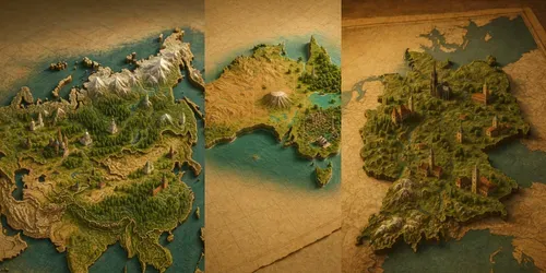 Ultradetailed 3D Diorama Maps generated by chatgpt-image