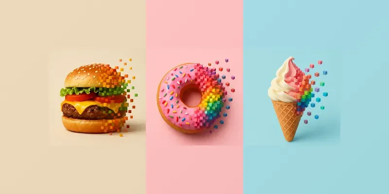 Pixelated Food Art Voxels generated by undefined