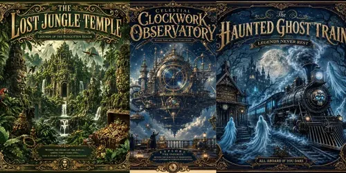 Epic Vintage Adventure Poster Designs generated by chatgpt-image
