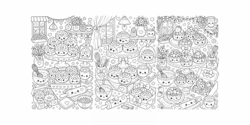 Kawaii Bakery Sweets Coloring generated by chatgpt-image