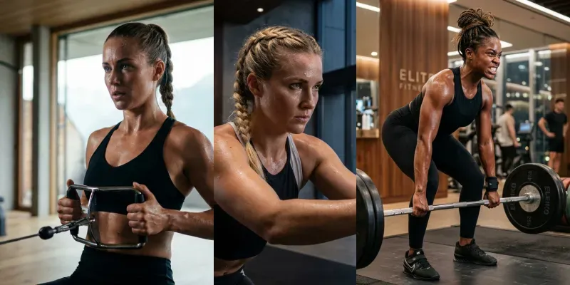 Realistic Female Fitness Gym Photos generated by undefined