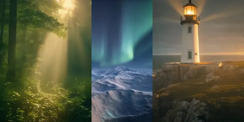 Cinematic Lightscapes Videos generated by undefined
