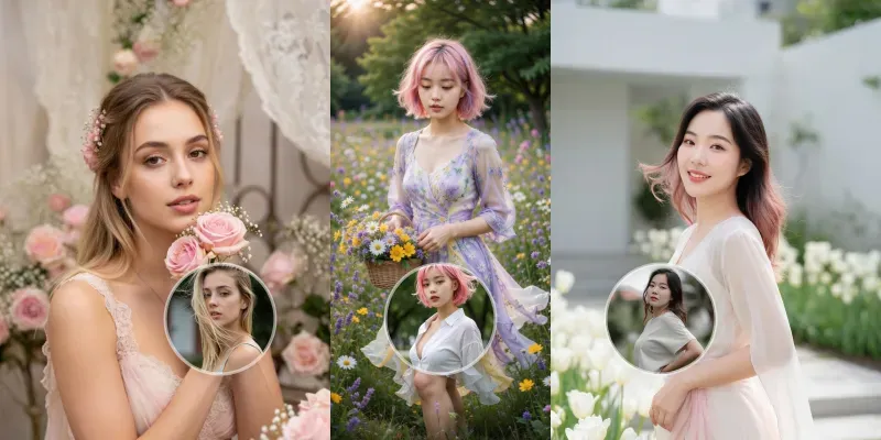 Floral Spring Fashion Photo Generator