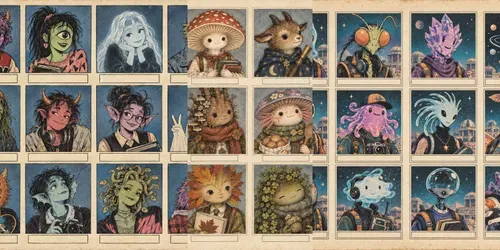 Monster School Yearbook Characters generated by chatgpt-image