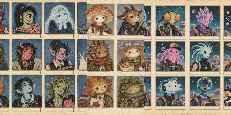 Monster School Yearbook Characters generated by undefined