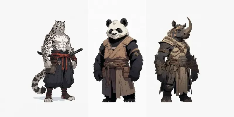 Animal Warrior Game Character Conceptart generated by undefined