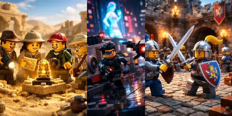 Cinematic Lego Scene Generator generated by undefined