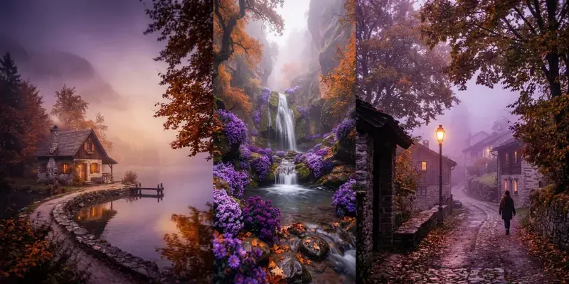 Wallpapers Purple Orange Cinematic generated by undefined