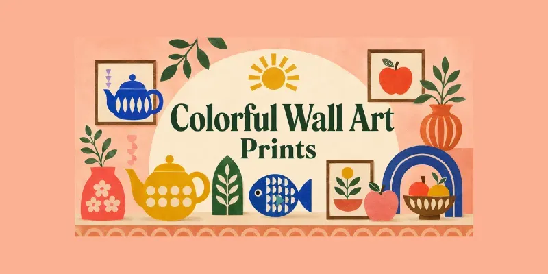 Colorful Etsy Wall Art Prints generated by undefined