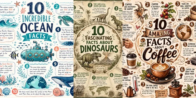 10 Facts Infographic Generator generated by undefined