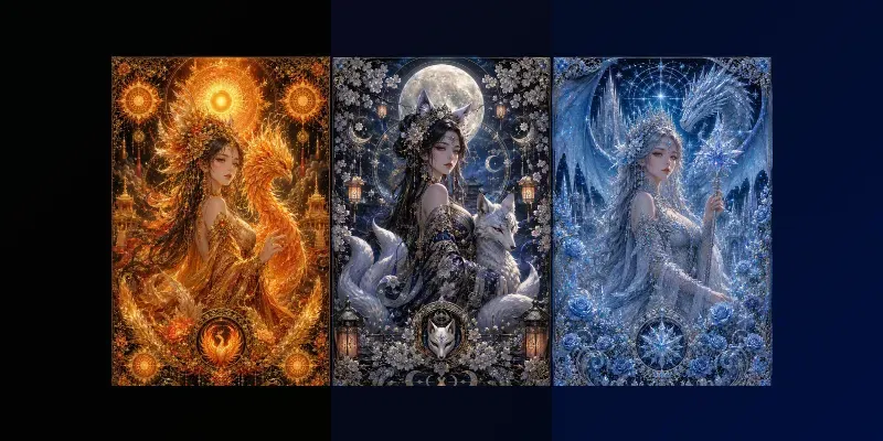 Mystic Beasts Enchanted Muses generated by undefined