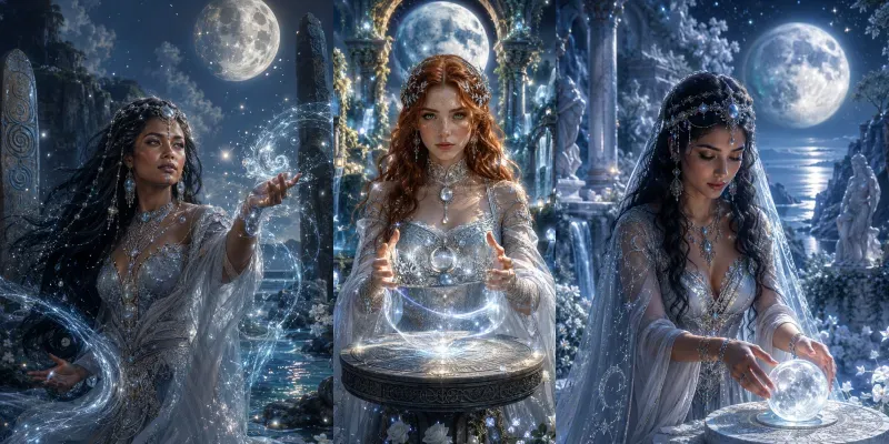 Beautiful Moon Goddesses generated by undefined