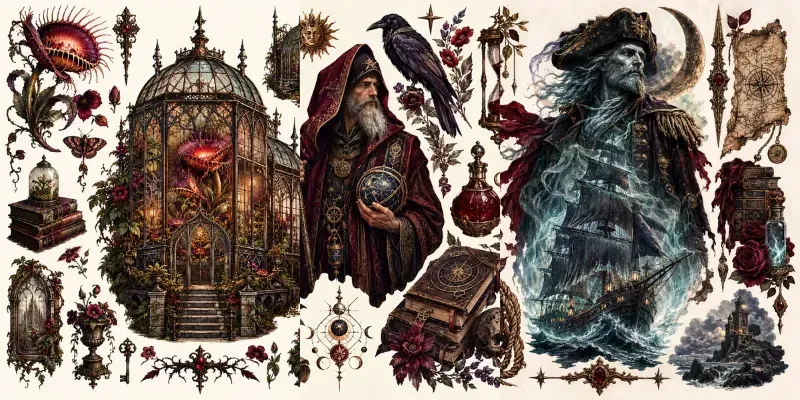Gothic Curio Collages
