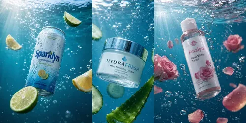 Dynamic Underwater Product Photos generated by chatgpt-image
