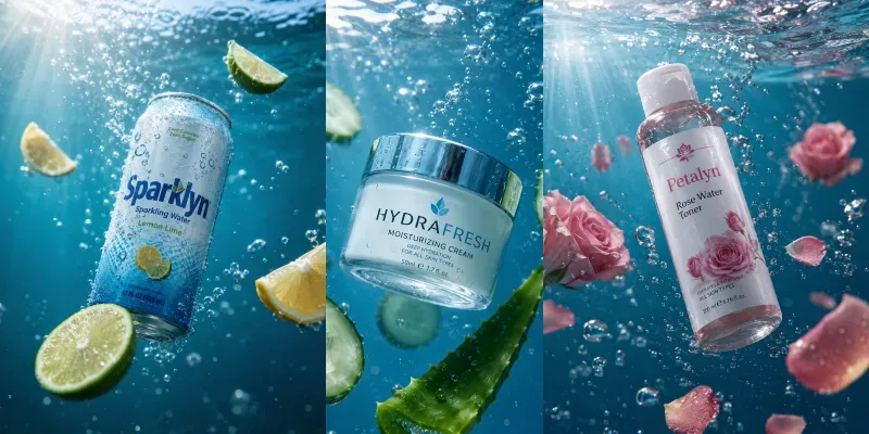 Dynamic Underwater Product Photos generated by undefined