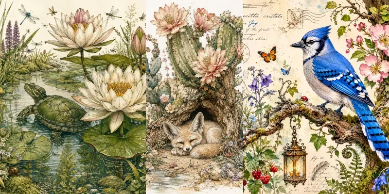 Whimsical Nature Storybook Art generated by undefined