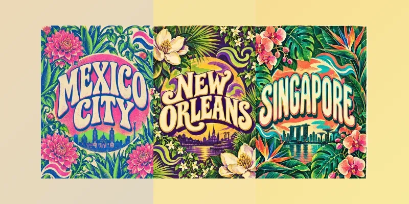 Psychedelic City Poster Generator