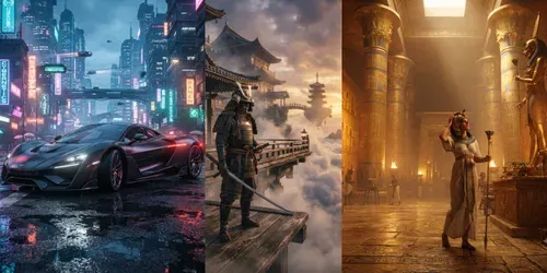 Surreal Dual Reality Portraits generated by gemini-image